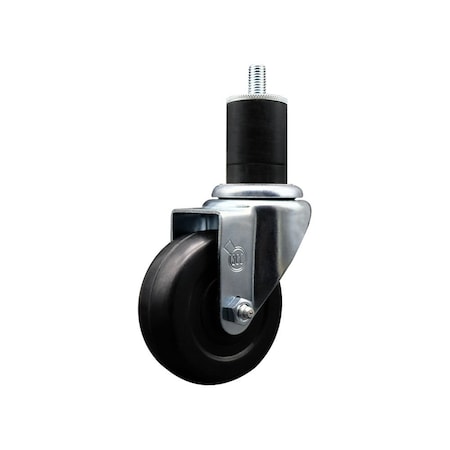 Service Caster 3.5'' Hard Rubber Wheel Swivel 1-3/4'' Expanding Stem Caster SCC-EX20S3514-HRS-134